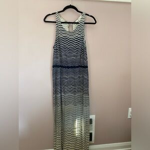 LOFT striped maxi dress